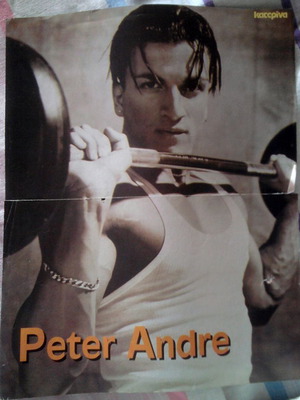 Peter Andre & Bon Jovi poster used, size 29x23