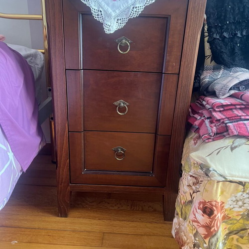 Dresser and bedside table with marble finish, like new