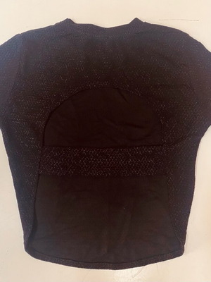 tally weijl woman's black sparkles top short sleeved size small