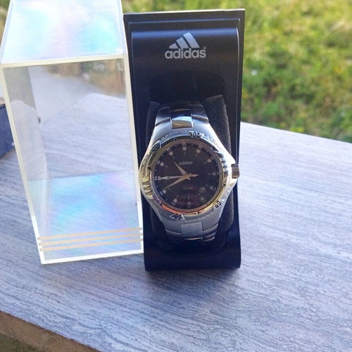 Adidas Scuba 10-5024 watch new, full set, black and silver