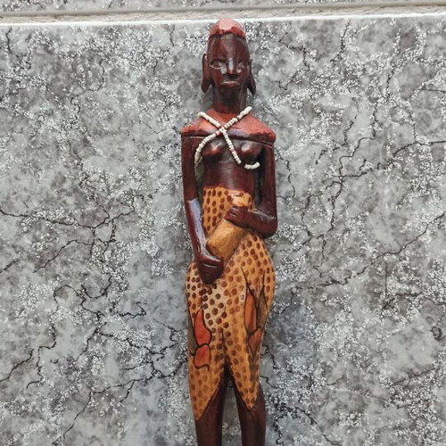 Wooden decorative statue from Africa