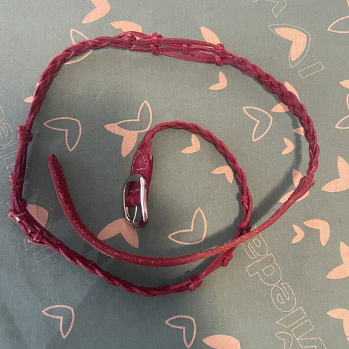 Leather belt United colours of Benetton pink 116 cm like new