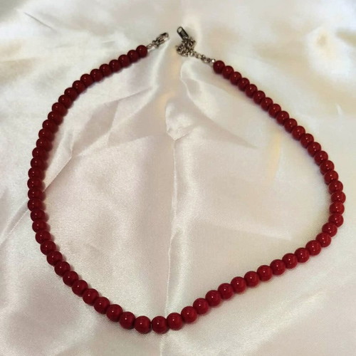 Jewelry set new burgundy color necklace and earrings