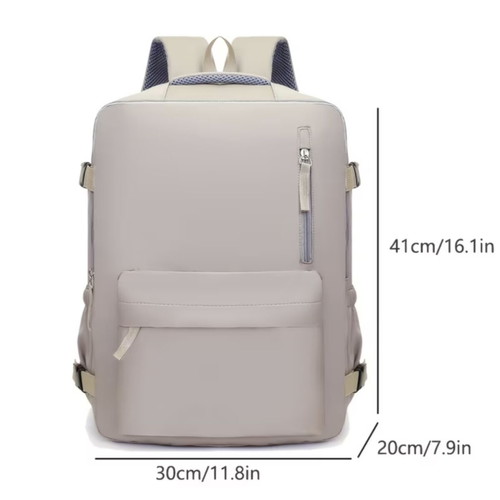 Backpack new, beige with separate shoe compartment