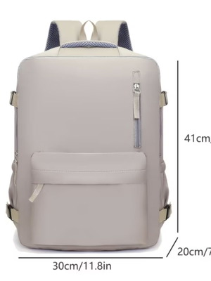 Backpack new, beige with separate shoe compartment