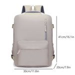 Backpack new, beige with separate shoe compartment