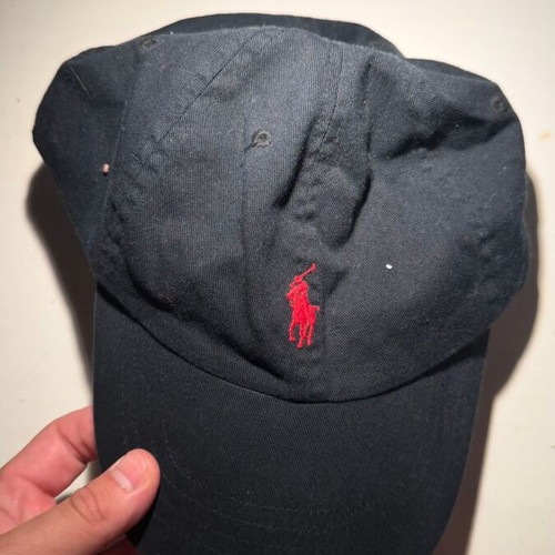 Polo by Ralph Lauren hat black with leather strap, new