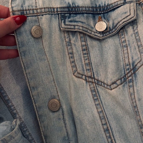 Denim jacket women's XL like new, blue turquoise