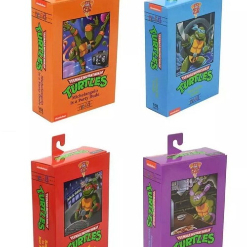 NECA Ultimates TMNT VHS Set Leonardo Raphael Michaelangelo Donatello New