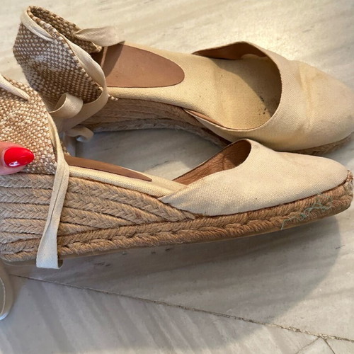 Castaner espadrilles used, white and beige, size 40.5