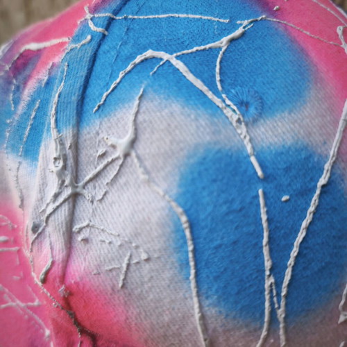 Handmade graffiti style painted hat new, colorful, one size