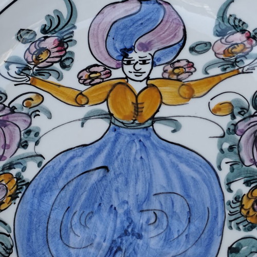 Handmade Skyros plate, 25 cm diameter