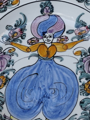 Handmade Skyros plate, 25 cm diameter
