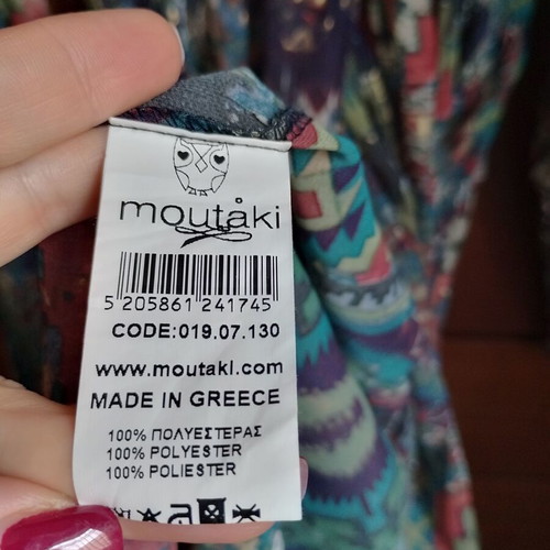 Moutaki dress multicolored like new, size M/L