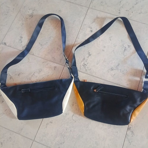 Women's crossbody bag new, white and orange