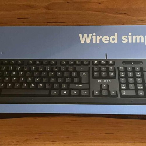 Philips C234 Wired Keyboard and Mouse Set New