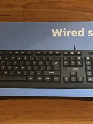 Philips C234 Wired Keyboard and Mouse Set New