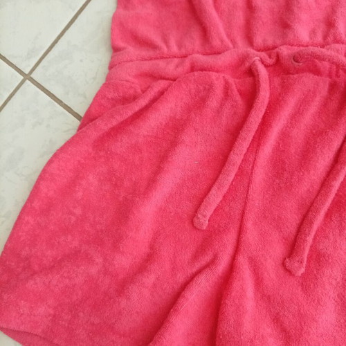 One-piece terry beachwear cotton, like new, pink, size M
