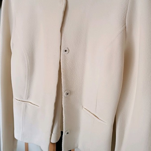 Ecru outerwear used, classic bolero jacket spring