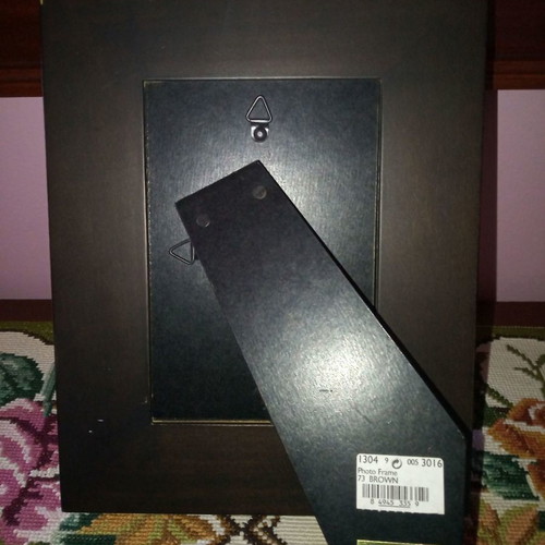 Brown wooden solid rectangular frame like new