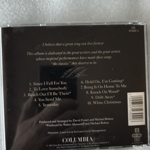 Michael Bolton Timeless CD like new, pop