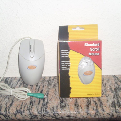 Smart Choice Scroll Mouse PS/2 new, beige-gray