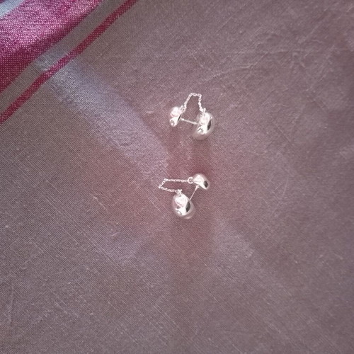 COS earrings in silver recycled brass