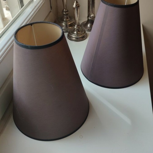 Vintage lamp shades used, set of 2