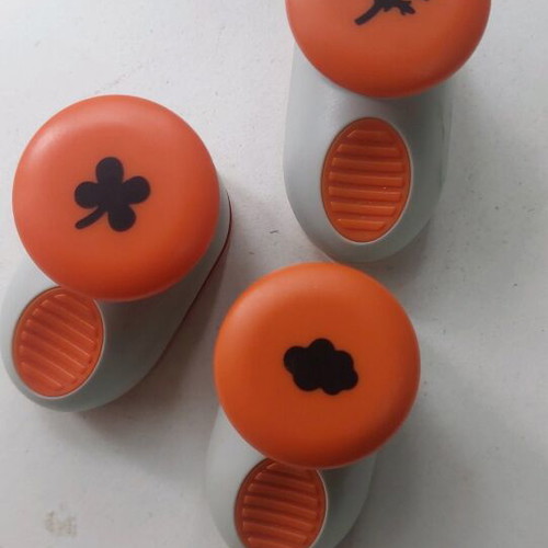 Set of 3 craft punches like new, flower and leaf designs