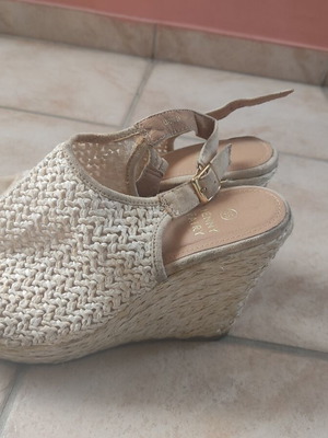 Jenny Fairy women's platform sandals used, beige size 39