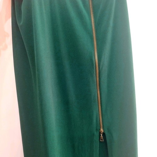 Maxi green skirt Paranoia like new with zipper and slit, size M