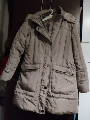 Women's beige jacket with hood size M like new