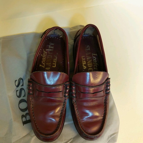 Sea and City leather burgundy loafers used size 36