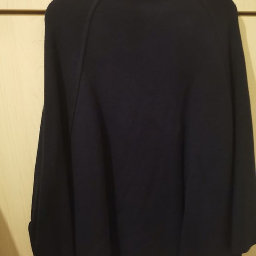 Parfois dark blue cape-jacket with gold buttons
