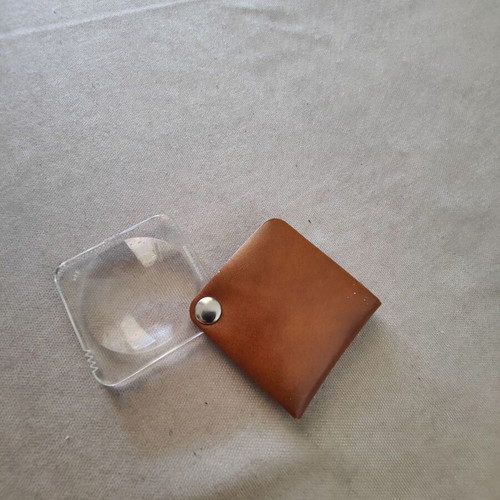 Eschenbach Hand Magnifier 3.5x Vintage Made In West Germany, Like New, Brown Leather Case