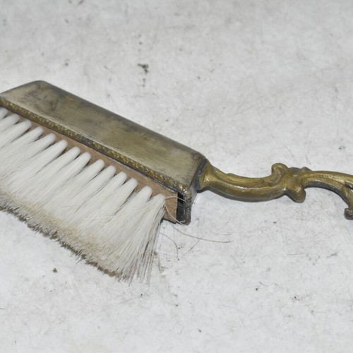 Vintage Silver-Plated Brass Table Brush used