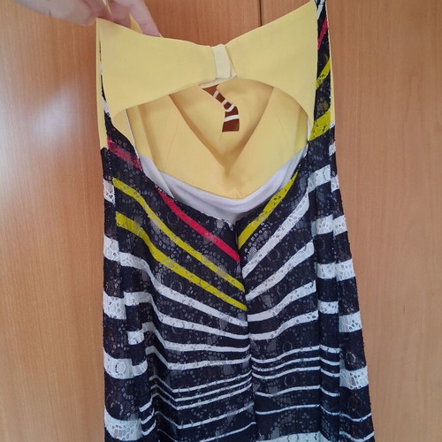 Maxi dress strapless with special bust and back opening, like new