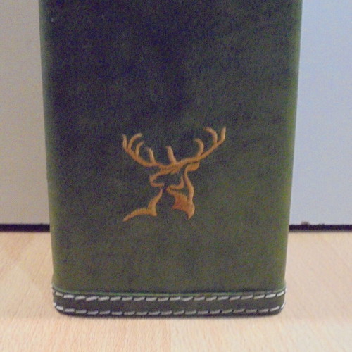 Glenfiddich Scotch Whisky promotional wooden case with leather lining like new