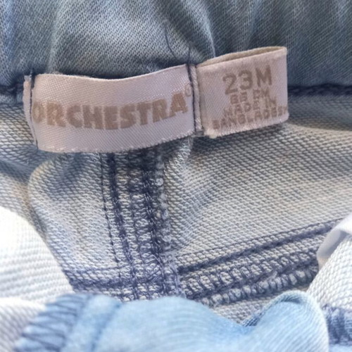 Orchestra toddler pants and bermuda shorts set, beige and blue