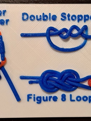 Backpack Rescue Knots Reference Card new