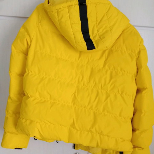 Superdry women's jacket used, yellow, hooded, size XL