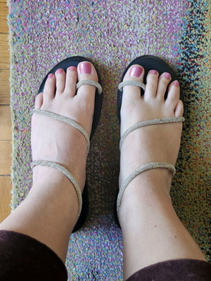 Sandals used, size 40, black