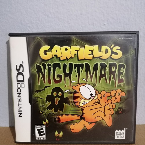 Garfield's Nightmare Nintendo DS case, cover and manual, NTSC