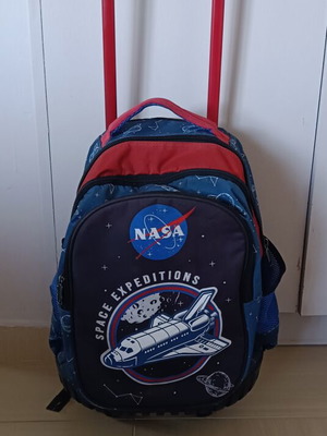 NASA space expeditions school trolley bag for kids