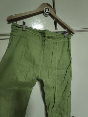 Women's linen pants used, size M, green