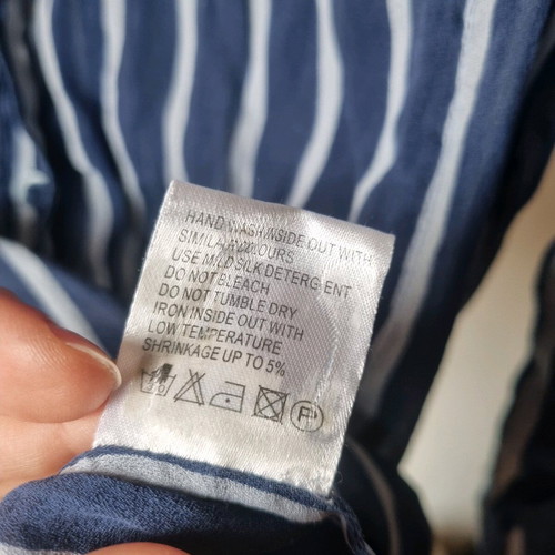 Πουκάμισο Custommade από μετάξι, σαν καινούργιο, μέγεθος 38, μπλε