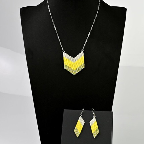 Lemon Freshness jewelry set custom made, necklace and earrings