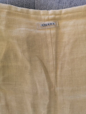 Linen skirt used Queen Fashion beige size 48