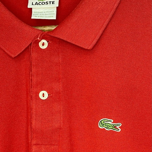 Lacoste long sleeve polo shirt like new, size L, red