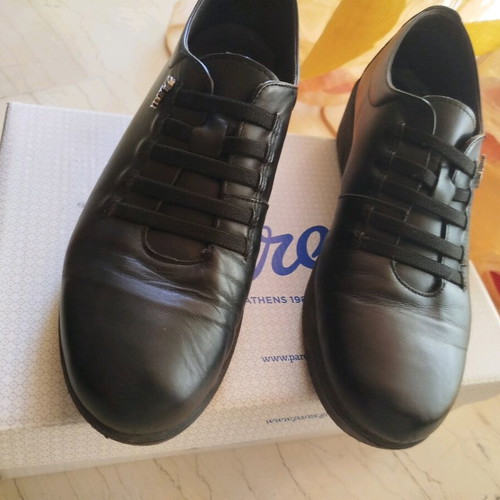 Parex leather anatomical shoes used, black, sizes 38.5-39